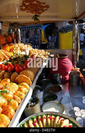 Chaat stall on the streets of Rajasthan. Stock Photo