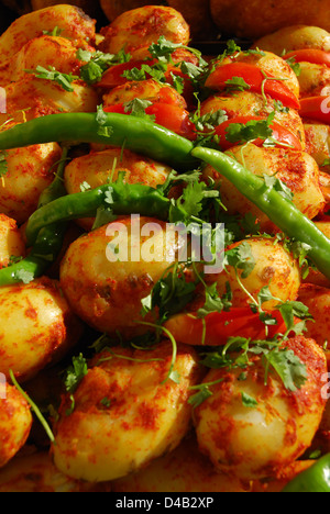 Chaat stall on the streets of Rajasthan. Stock Photo