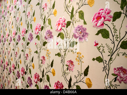 retro floral wallpaper background . Stock Photo
