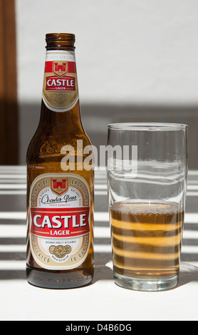 Castle Lager a popular South African beer Stock Photo