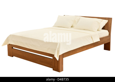 bed isolated on white Stock Photo