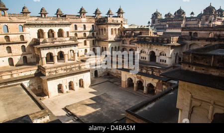 Raja Mahal, inside Orchha Fort, Orchha, India Stock Photo