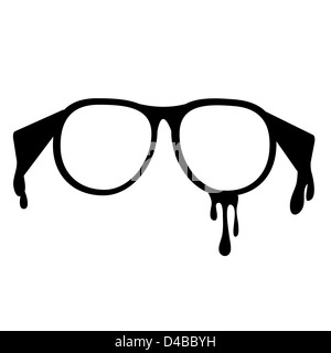 Nerd glasses on isolated white background Stock Photo