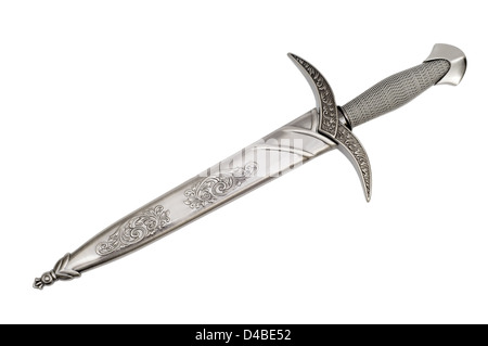 The ancient dagger is photographed a close-up Stock Photo