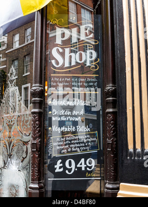 Pie shop sign in London, England Stock Photo