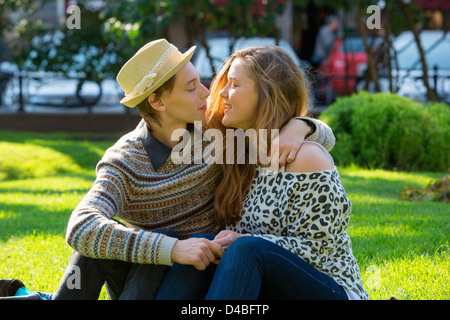 Young Couple in St. Petersburg Stock Photo