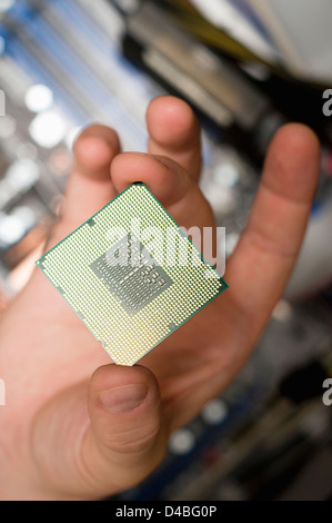A close up of Intel Core i7 965 Stock Photo