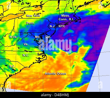 NASA Gets an Infrared Look into the Atlantic Nor'easter Stock Photo