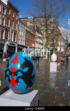 Charity designer easter egg hunt st annes square manchester Stock Photo