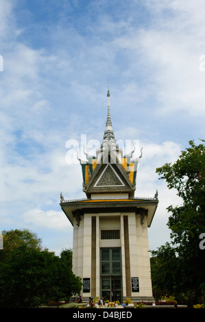 Skull Pagoda at The Killing Fields of Choeung Ek in Phnom Penh, Cambodia Stock Photo