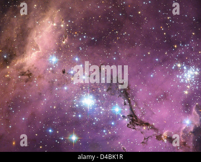 The Hubble Space Telescope captured LHA 120-N 150, a cloud of gas and ...
