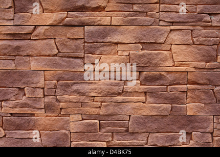 Slate dry stone wall Stock Photo