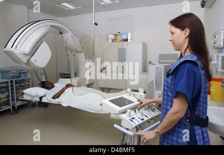 Barium meal procedure in radiographs esophagus stomach duodenum taken after barium sulfate ingested patient Barium meals useful Stock Photo