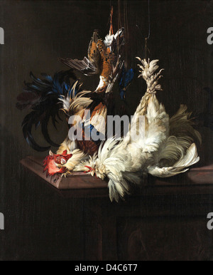 Willem van Aelst, Still Life with Poultry 1658 Oil on canvas. Rijksmuseum, Amsterdam Stock Photo