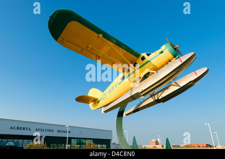 Float plane outside Alberta Aviation Museum, Edmonton, Alberta, Canada Stock Photo