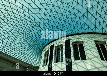 British Museum Central Court with Unique Overall Roof Stock Photo