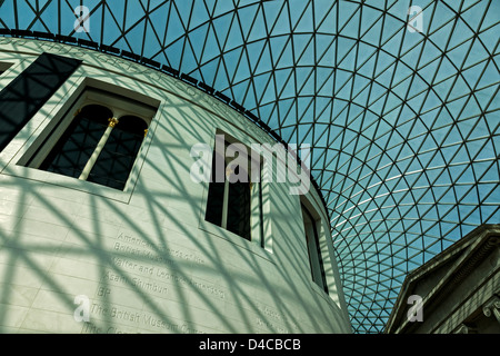 British Museum Central Court with Unique Overall Roof Stock Photo