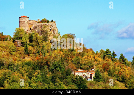 Castle Busseol, Departement Puy-de-Dome, Auvergne, France, Europe Stock Photo