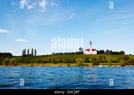 Pilgrimage church of monastery Birnau, Unteruhldingen, Baden-Wuerttemberg, Germany, Europe Stock Photo