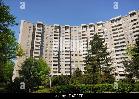 Apartment tower in the Gropiusstadt, Neukoelln, Berlin, Germany Stock Photo