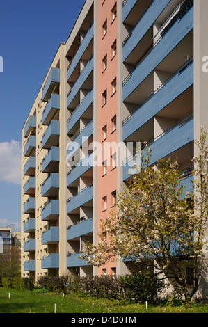 Apartment tower in the Gropiusstadt, Neukoelln, Berlin, Germany Stock Photo