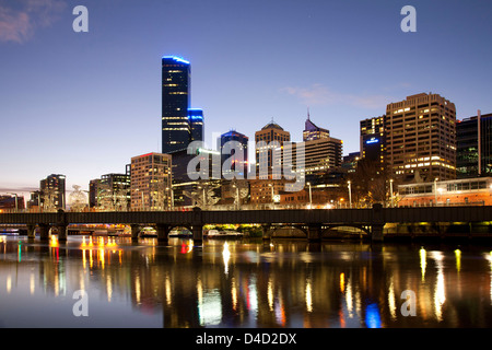 The Sandridge Bridge is a historic former railway bridge over the Yarra River in Melbourne, Victoria, Australia Stock Photo