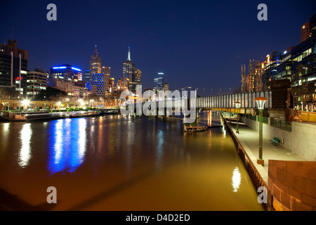 The Sandridge Bridge is a historic former railway bridge over the Yarra River in Melbourne, Victoria, Australia Stock Photo