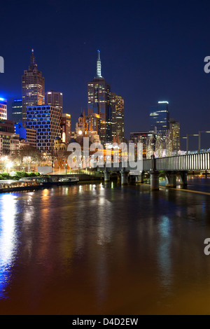 The Sandridge Bridge is a historic former railway bridge over the Yarra River in Melbourne, Victoria, Australia Stock Photo