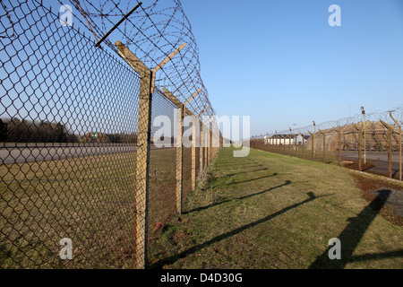 Fence at Upper Heyford Air Base Stock Photo