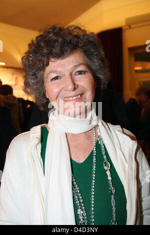 Gundula Blau, ex-wife of Austrian actor and founder of aid organisation 'People for Peole' Karlheinz Boehm, arrives for the premiere of 'Mister Karl' in Munich, Germany, 12 March 2008. The documentary shot for his 80th anniversary on 16 March shows the contrary stations of Mr. Boehm's life. Photo: Ursula Dueren Stock Photo