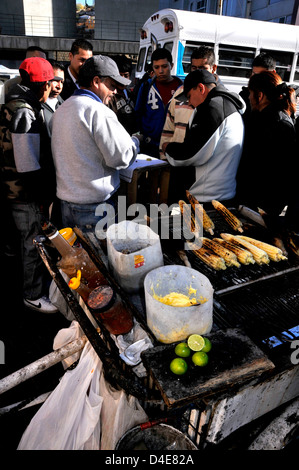 Men gamble on the plaza in Nogales, Sonora, Mexico. Stock Photo