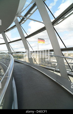 Spiral path inside dome, Reichstag Building, Berlin, Germany Stock ...