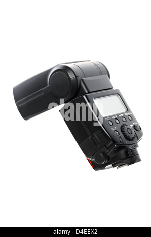 Picture of an external photo camera flash isolated on white Stock Photo