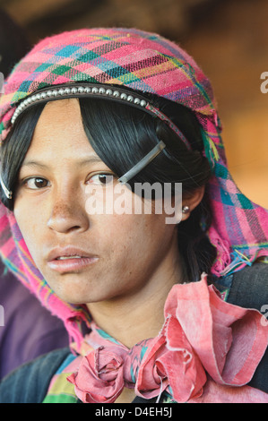 Portrait of an Akha woman Laos Stock Photo - Alamy