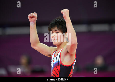 Ryohei Kato (JPN), JULY 31, 2012 - Artistic Gymnastics : Men's Team at North Greenwich Arena during the London 2012 Olympic Games in London, UK.  (Photo by Jun Tsukida/AFLO SPORT) Stock Photo