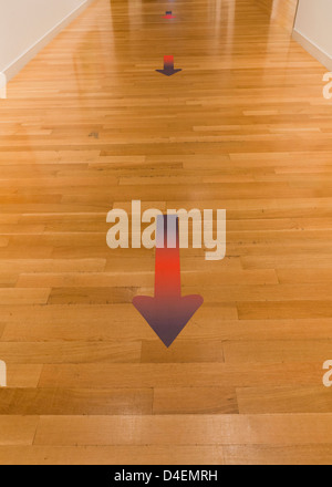 Arrows on floor Stock Photo