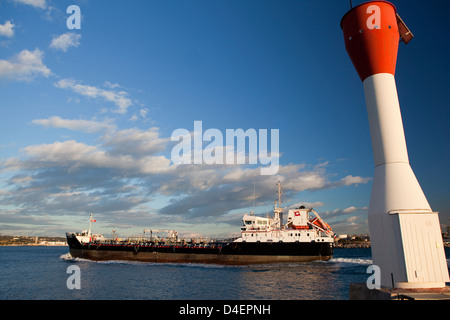 Tanker 'Cap Pinède' coming home at Port-de-Bouc (13,France) Stock Photo