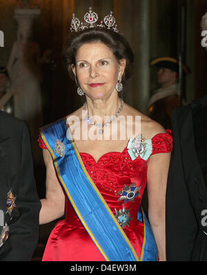 Swedish Queen Silvia smiles during a gala for the Greek President at the Royal Palace in Stockholm, Sweden, 20 May 2008. Photo: Albert Nieboer (NETHERLANDS OUT) Stock Photo
