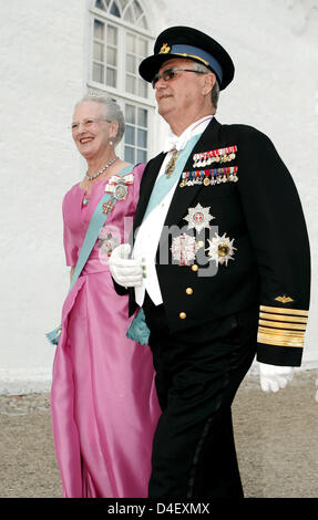 Queen Margrethe of Denmark (L), her husband Henrik, Prince Consort of ...