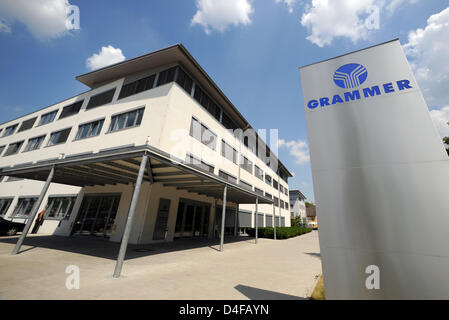 Exterior view on the headquarters of car supplier Grammer in Amberg, Germany, 10 June 2008. Grammer, present in 17 countries with more than 9,000 employees, produces driver and passenger seats for vehicles, construction and farming machinery as well as components for car interiors. Photo: Armin Weigel Stock Photo