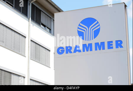 Exterior view on the headquarters of car supplier Grammer in Amberg, Germany, 10 June 2008. Grammer, present in 17 countries with more than 9,000 employees, produces driver and passenger seats for vehicles, construction and farming machinery as well as components for car interiors. Photo: Armin Weigel Stock Photo