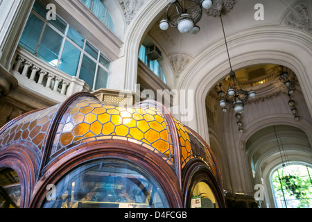 BUENOS AIRES - CIRCA NOVEMBER 2012: Detail of the interior of Palacio Barolo, Circa November 2012. The building is landmark on the city, located in Avenida de Mayo when it was built was the tallest building in city and South America. Stock Photo