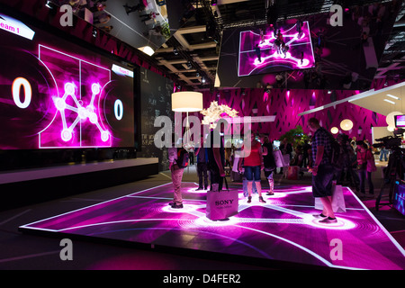 BERLIN - SEPTEMBER 01: Stand for T-Mobile at IFA 2012 (Consumer Electronics Unlimited), September 1, 2012 in Berlin, Germany Stock Photo