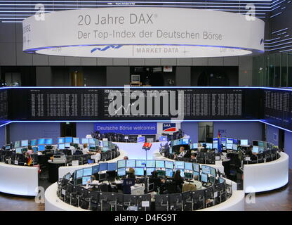 The trading floor of Deutsche Boerse's Frankfurt Stock ...
