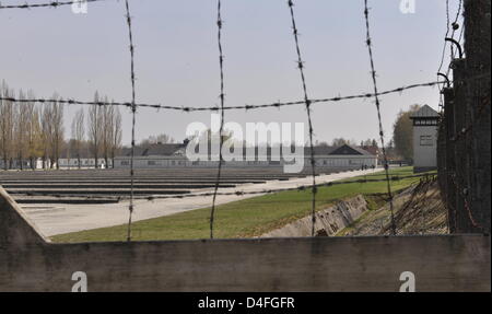 Impression of former concentration camp Dachau, Germany, 18 April 2008. CC Dachau was one of the first CCs installed by the Nazis few days after Hitler's takeover on 22 March 1933. Photo: Peter Kneffel Stock Photo