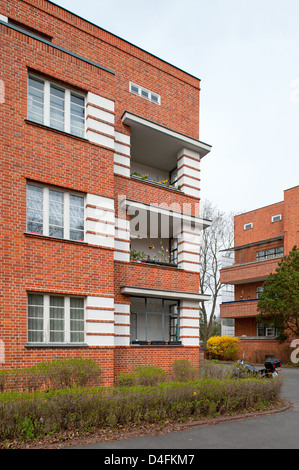 Berlin, Germany, residential buildings in the village of Schiller Park Stock Photo