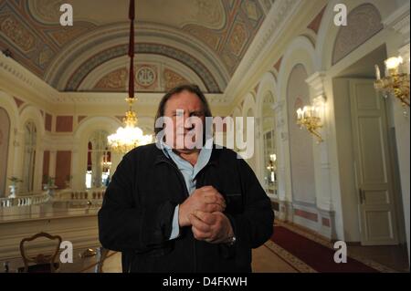 Feb. 22, 2013 - Moscow, Russia - February 22,2013. Moscow,Russia. Pictured: French actor and Russian citizen G&#233;rard Depardieu visiting the Bolshoi Theatre of Moscow. (Credit Image: © PhotoXpress/ZUMAPRESS.com) Stock Photo