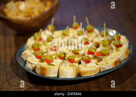 Canapes at party Stock Photo