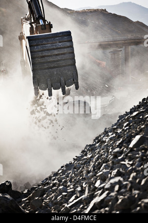 Digger working on site Stock Photo