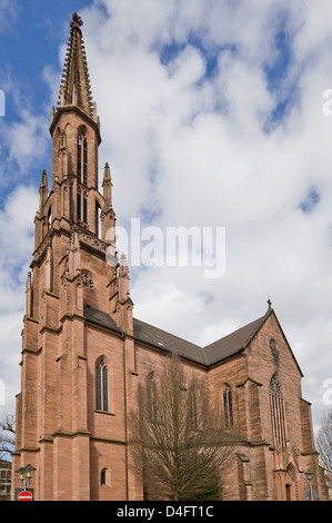 Evangelical church (1864) in Offenburg, Germany Stock Photo